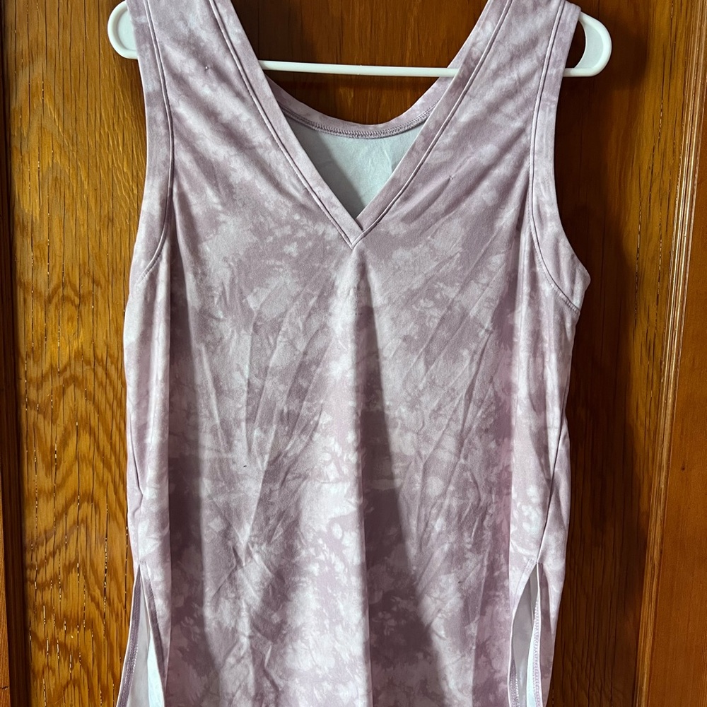 Pink Tie-Dye Sleeveless Top